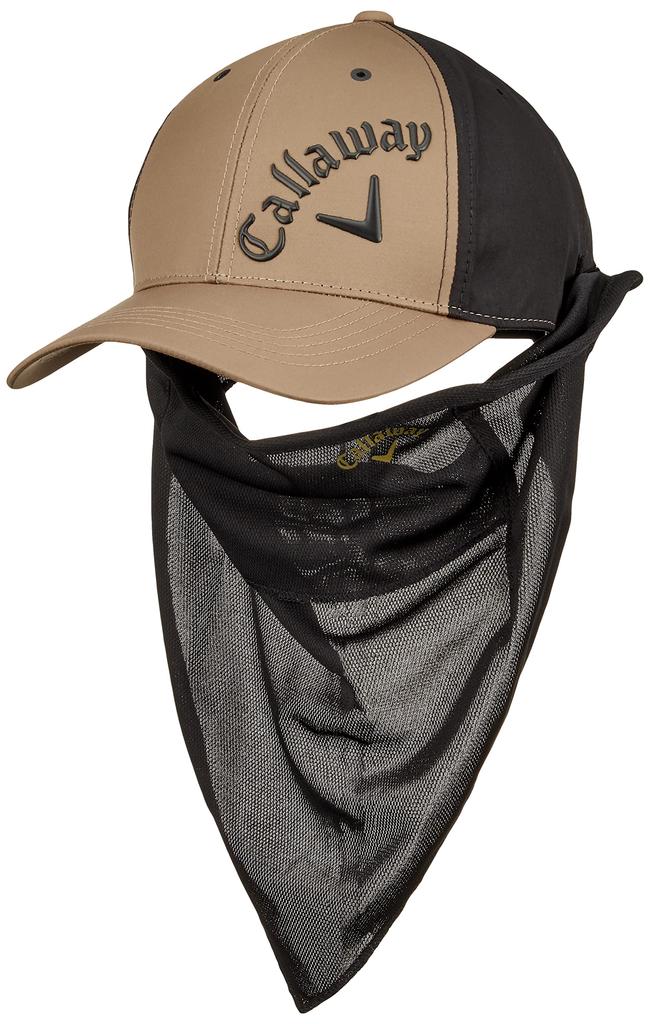 Callaway Golf Cap with Mask Fabric Velcro C22191101 Free Size Men's (Antibacterial Mask Closure) - 1041_Beige,