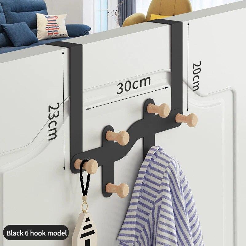 Modern Fashion Door Back Hook Bedroom Porch Free Punch Coat Hook Bathroom Door Hook Towel Rack Metal Hook