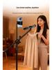 Adjustable Floor Microphone Stand with Retractable Boom Arm for Live Streaming, Singing, and Stage Use