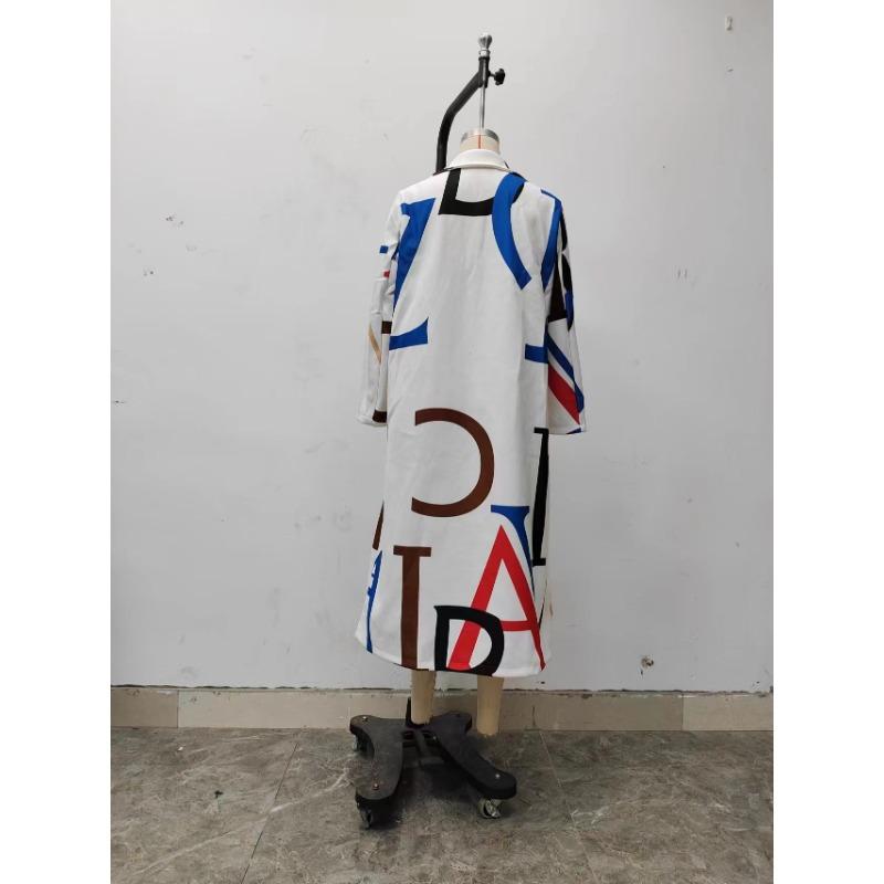 Women's Loose Printed Lapel Casual Jacket