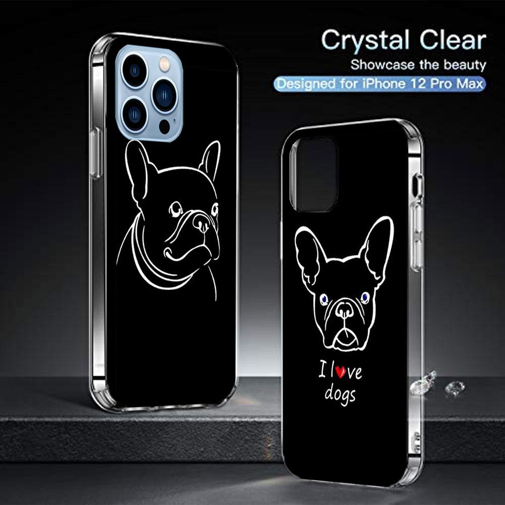 French Bulldog Black White Cases Phone Case For Iphone 17E 16E 17 Air 16 Pro Max 15 Pro 14 Plus 11 13 12 Mini Cover Cases Compat