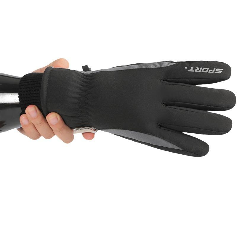 Ski Gloves for Men and Women Outdoor Cycling Waterproof Cold proof Plus Velvet Thickened Touch Screen Warm Cycling Gloves