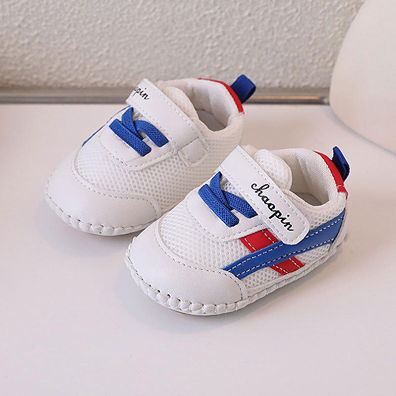 Spring and Autumn New 0-1 Years Old 2 Boys and Girls Baby Toddler Shoes Soft Sole Hollow Mesh Shoes Beginner