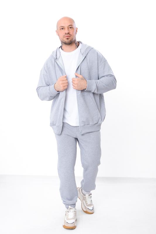 Men’s Oversized Hoodie & Joggers Set – Soft Double-Knit Fabric & Adjustable Hood, Any Season, 8373-057-1 HC