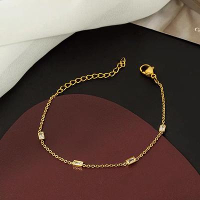 Sugar Cube Bracelet New Women's Summer Simple Light Luxury Bracelet Niche Design Geometric Square Jewelry