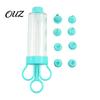 DIY Pastry Decoration Set Dessert Cake Icing Dispenser, 8/11 Interchangeable Nozzles Piping Tips, Easy Control Decorator Ergonomic Transparent Barrel