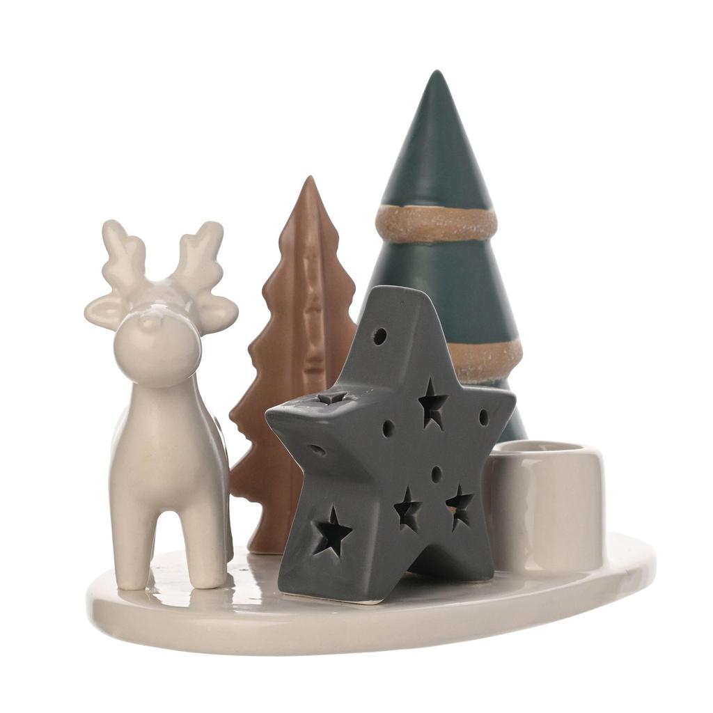 Woodland Candle Tray with Star