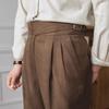 2024 Men's Naples Mid-High Waist Straight Casual Trousers - British Retro Versatile Style for Spring and Autumn