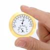 Rundes Thermometer Hygrometer Feuchtigkeitstemperaturmessgerät für Violingitarrenkoffer (Gold)