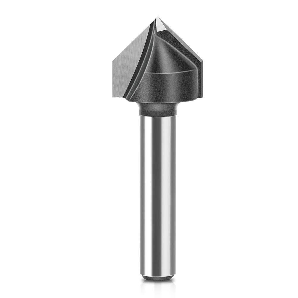 90° V-Shaped Router Bit: Woodworking Edge Trimmer for Aluminum-Plastic Panels