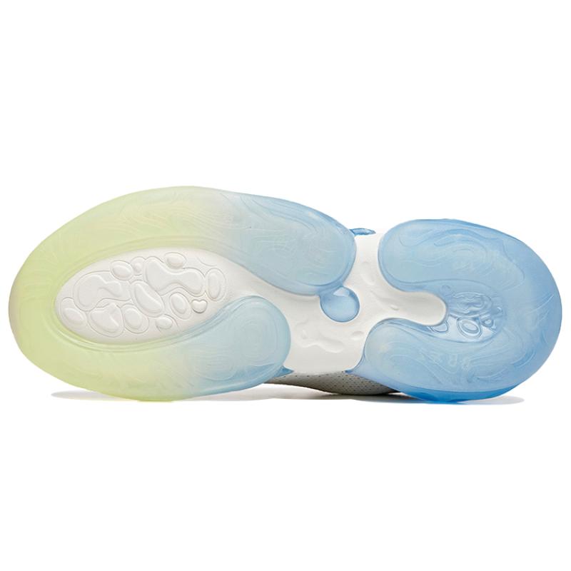 Anta Cushioning Anti-Slip And Wear-Resistant Breathable Coverage Support Low-Top Running Shoes Men's White Blue Sneakers