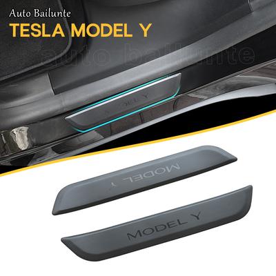 Dla Tesla Model Y - 2023 Akcesoria samochodowe Naklejki zewnętrzne Listwa progowa tylnych drzwi Próg ochronny