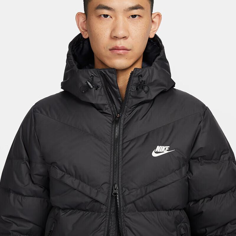NIKE Men's Winter Short Hooded down Jacket Sports Windproof Coat