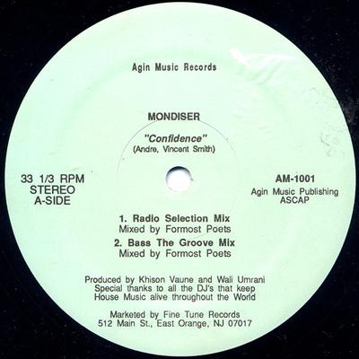 Płyta 12-calowa MONDISER - Confidence AM1001 Agin Music Reco US Dance & Electronica Używana