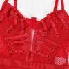 European & American Erotic Lingerie: Hot-Selling Backless Hollow Mesh One-Piece Set (In Stock, w646)