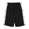 Pantaloncini sportivi da uomo con bottoni laterali, vestibilità larga, elastico in vita, abbigliamento sportivo, pantaloncini casual da allenamento