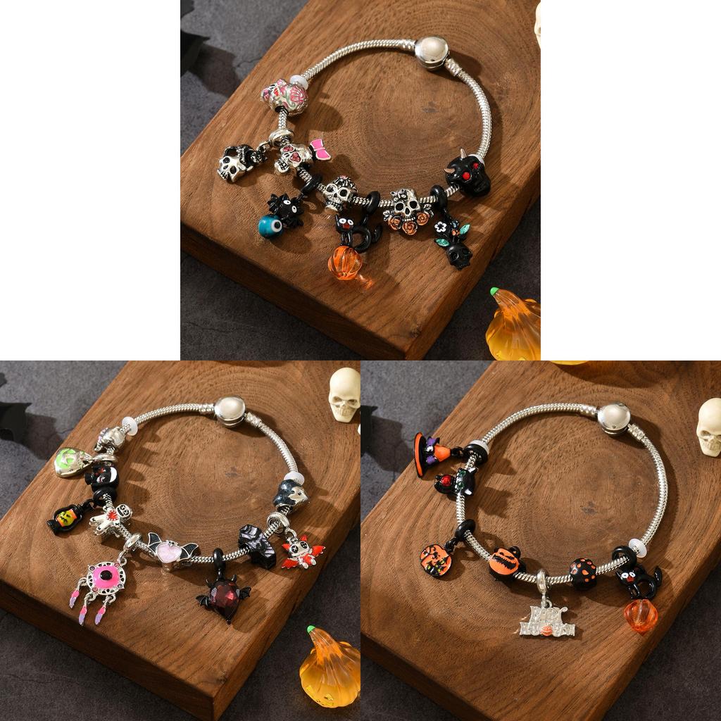 Halloween Ghost Pumpkin Bracelet With Zinc Alloy Unique Design For Women And Men