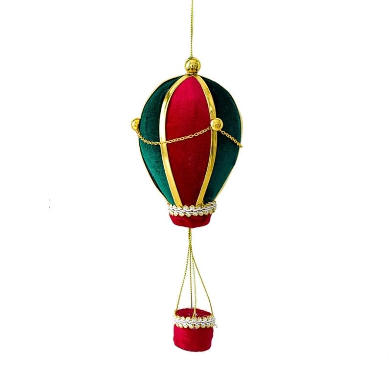 Schuim Hete Luchtballon Kerstversiering met Stofbekleding en Kettingversiering voor Takken en Cadeaupresentaties