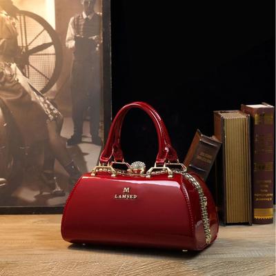 Cross-Border Foreign Trade Women's Bag High-End Solid Color Women's Bag New European and American Trendy Shoulder Bag with Rhinestones