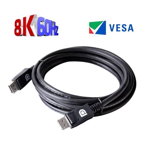 Club3D DisplayPort 1.4 HBR3 (High Bit Rate 3) 8K 60Hz Male/Male 3m 28AWG Display VESA Certified Cable (CAC-1060)