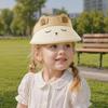 Children Sun Hat, Adjustable Elastic Headband Summer Hat, Breathable Hollow-Top Design Kids Hat, Foldable Bunny Ears Cartoon Print Outdoor Hat