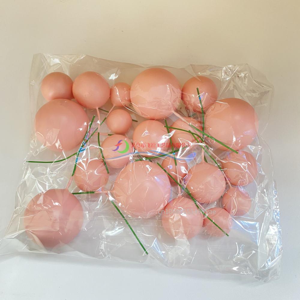 20Pcs Ball Cake Topper Round Mini Balloons Cake Topper Gold Balls Cupcake Toppers Wedding Birthday Valentines Party Cake Decor