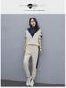 Women's Thick Velvet Korean Style Sports Suit - Warm & Slim, Long-Sleeve Sweatshirt & Harem Pants, Two-Piece Autumn/Winter Set