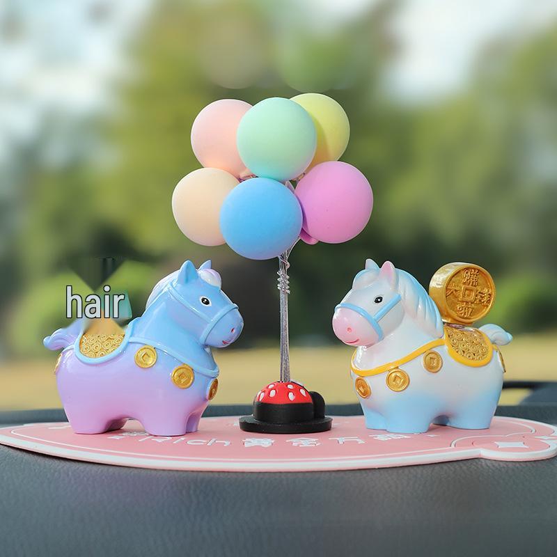 Little Pony Fufu Resin Figurine - Creative Car Console Decoration