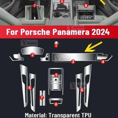 For PORSCHE PANAMERA 2024 Auto Central Control Screen TPU Navigation Anti Scratch Interior Protection Film Sticker