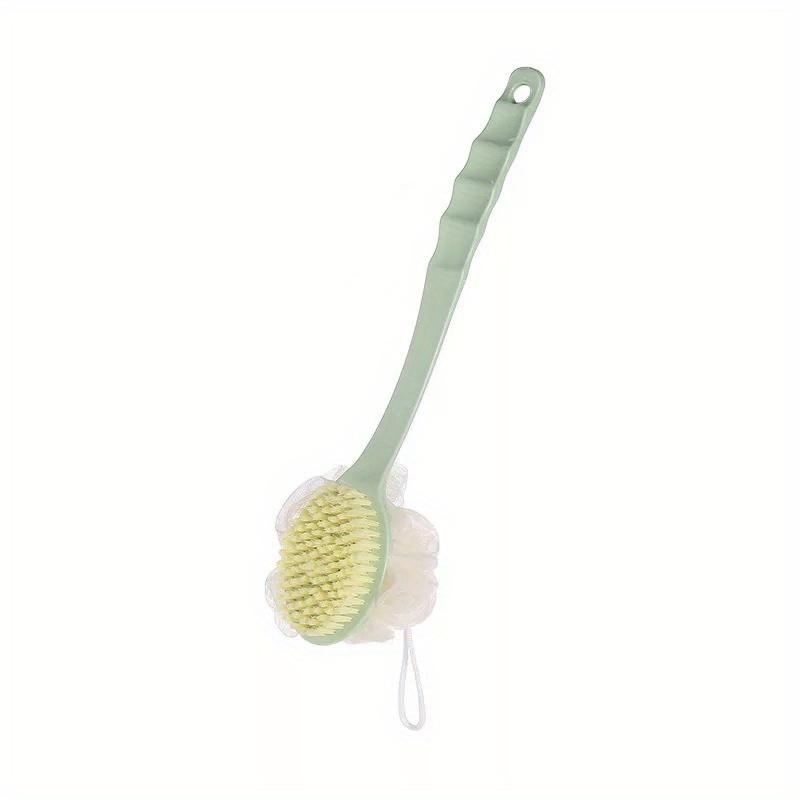 Multi-color Bath Artifact Long Handle Soft Hair Japanese Bath Brush Multi-functional Twoin-one Rubbing Mud Bath Brush Back Brush зелёный