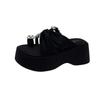 Mode High-End Hausschuhe Damen Sommerkleidung 2025 neu Muffin-Plateau Super Feuer Sandalen Strandschuhe
