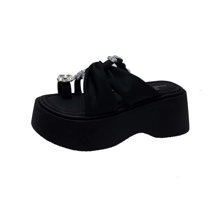 Mode High-End Hausschuhe Damen Sommerkleidung 2025 neu Muffin-Plateau Super Feuer Sandalen Strandschuhe