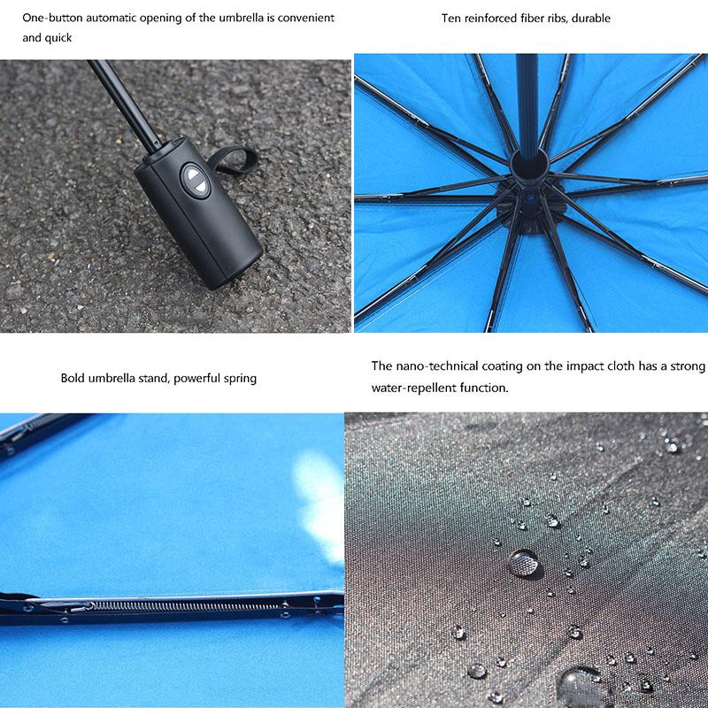 Regenschirm, winddicht, automatisch, faltbar, für Herren, Auto, Luxus-Damen, großes Geschäft, Regenschirm, Sonnenschirm, Doppel-10K-Regenschirme