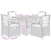 VidaXL Garden Dining Set with Cushions 5pcs Beige Poly Rattan 3262918