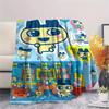 1PC Tamagotchi Print Flannel Blanket, High quality Comfortable for All Seasons, Home Decor, Warmth and Comfort, Perfect for Christmas Gifts189