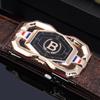 Men's Genuine Crocodile Pattern Leather Belt with Automatic Buckle - Stylish Casual Business Accessory