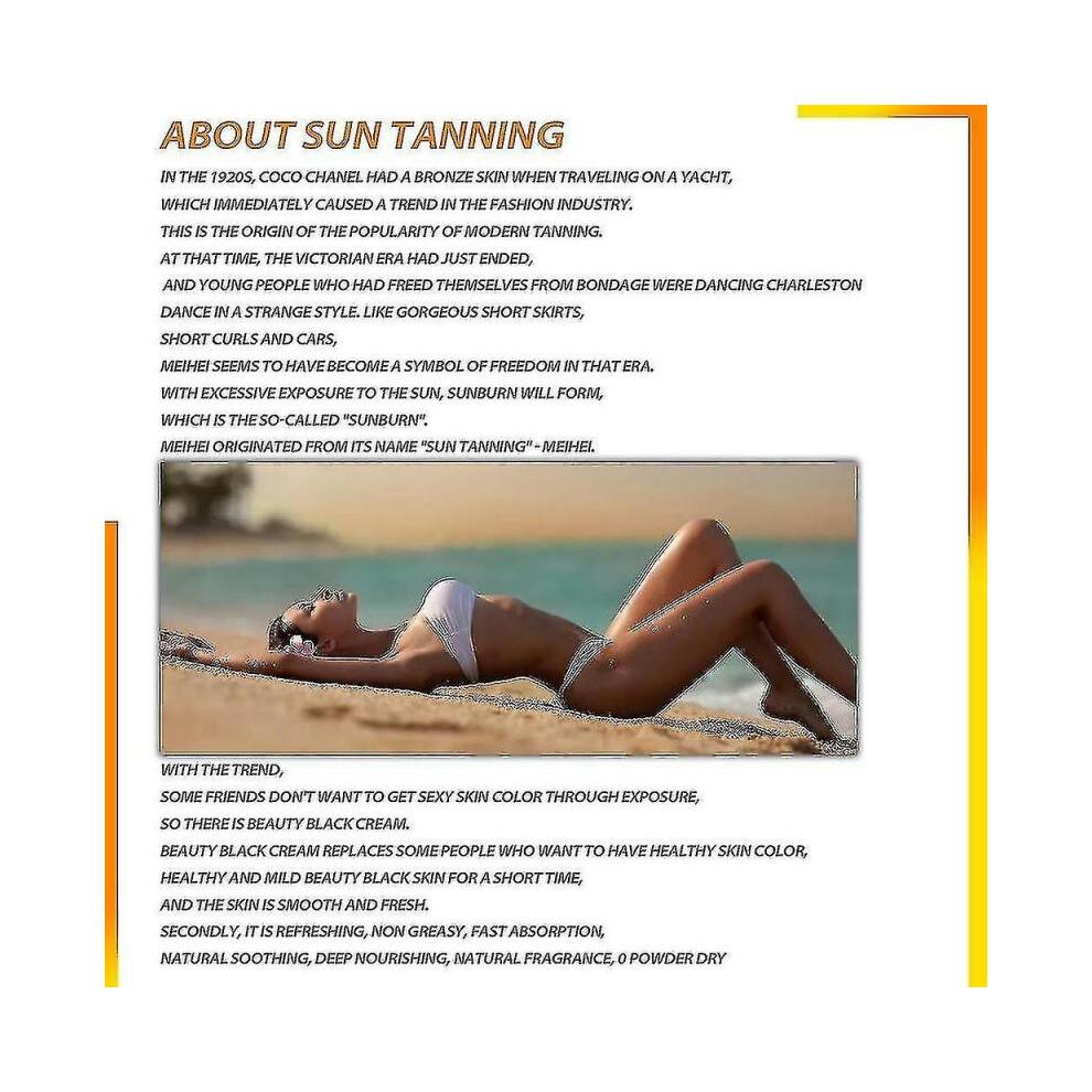Tanning Cream Sunless Wheat Beach Bronzer Nutritious Massage Tanning Cream -u