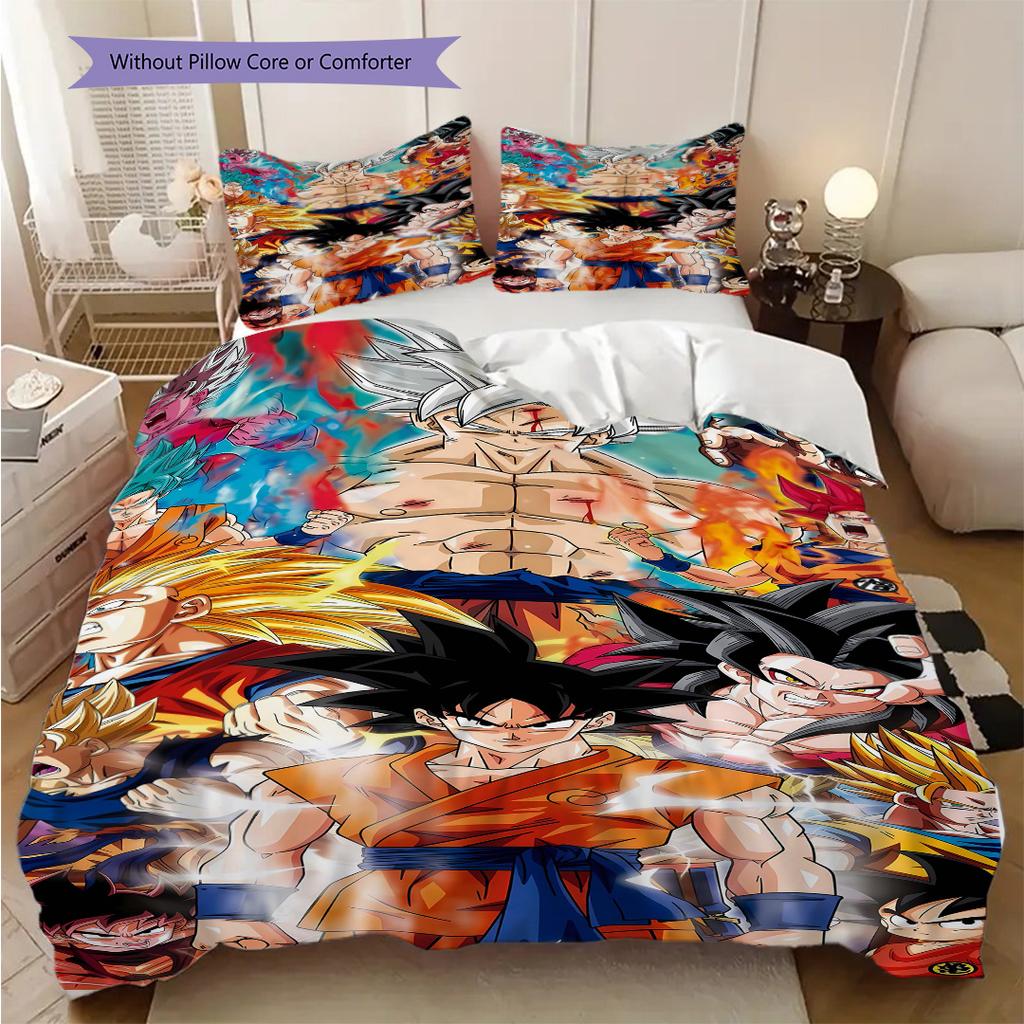 Dragon Ball Soft and Comfortable Duvet Cover, Children's Bedding Set Gift, Extra Large Size, Various Sizes Available -LXR9