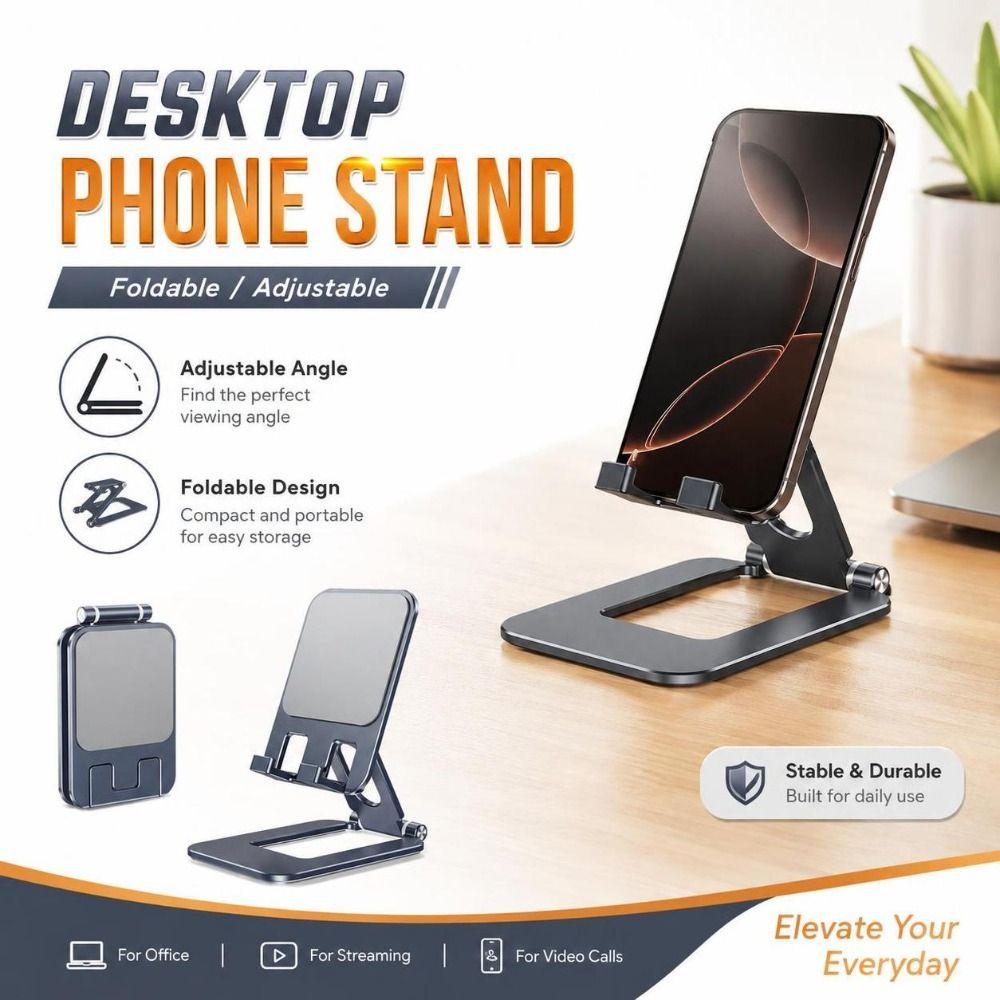 Adjustable Desktop Phone Holder Aluminum Alloy Tablet Stand Portable Phone Stand Home Office