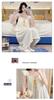 Women's Summer Sweet Princess Cotton Pajamas with Built-in Bra, Plus Size 220 Jin Long Camisole Nightgown
