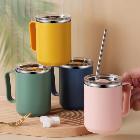 Insulated Bottle Practical Easy to Clean Multicolor Bottom Non-slip Thermal Cup Office Accessories