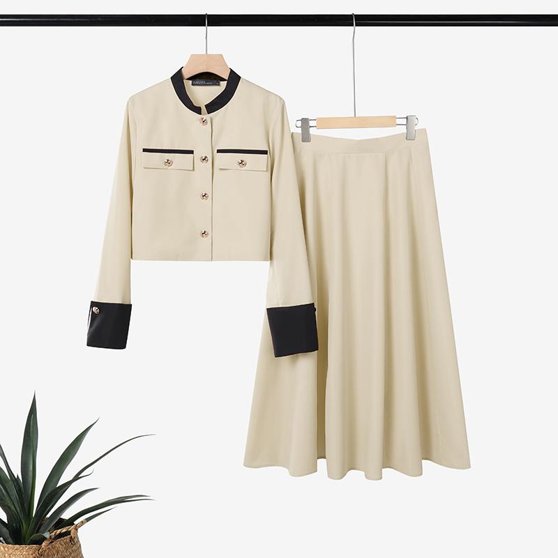 ZANZEA Women Long Sleeve Blouse and Long Skirts Casual Two Piece Suit Sets