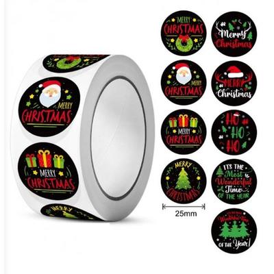 Ecarla Naklejki Merry Christmas Nnk17 500Szt