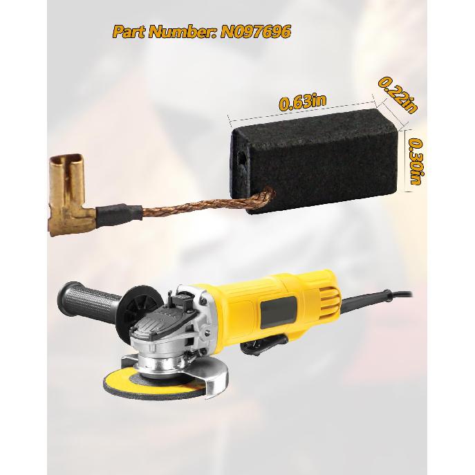 8Pcs N097696 Carbon Brushes Fit for DeWalt DWE4120 DWE4011 DWE4120N DWE4887 for Grinder Motor Replacement Part Graphite Material