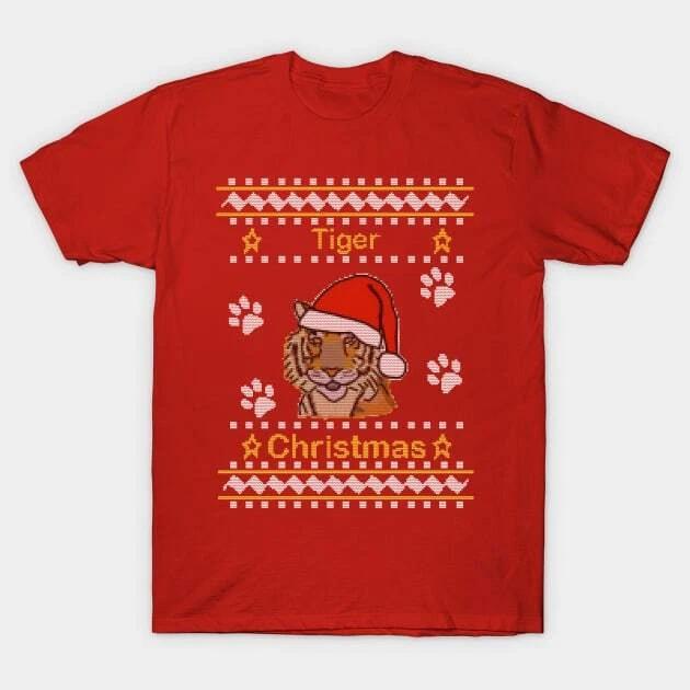 Ugly Christmas Sweaters Tiger Made in Australia T-Shirt XL