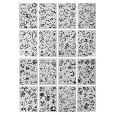 8Pcs Heat Shrink Sheet Set Fruit Vegetable Pattern Beautiful Wide Application Shrinky Art Paper