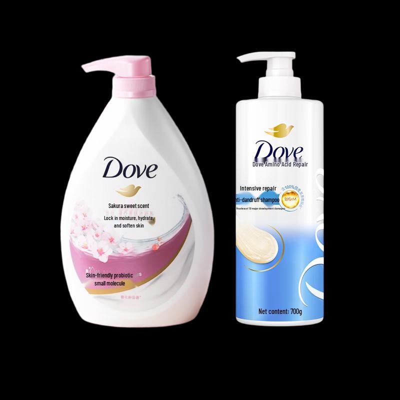 

Dove Cherry Blossom Shower Gel & Intensive Nourishment Shampoo Set