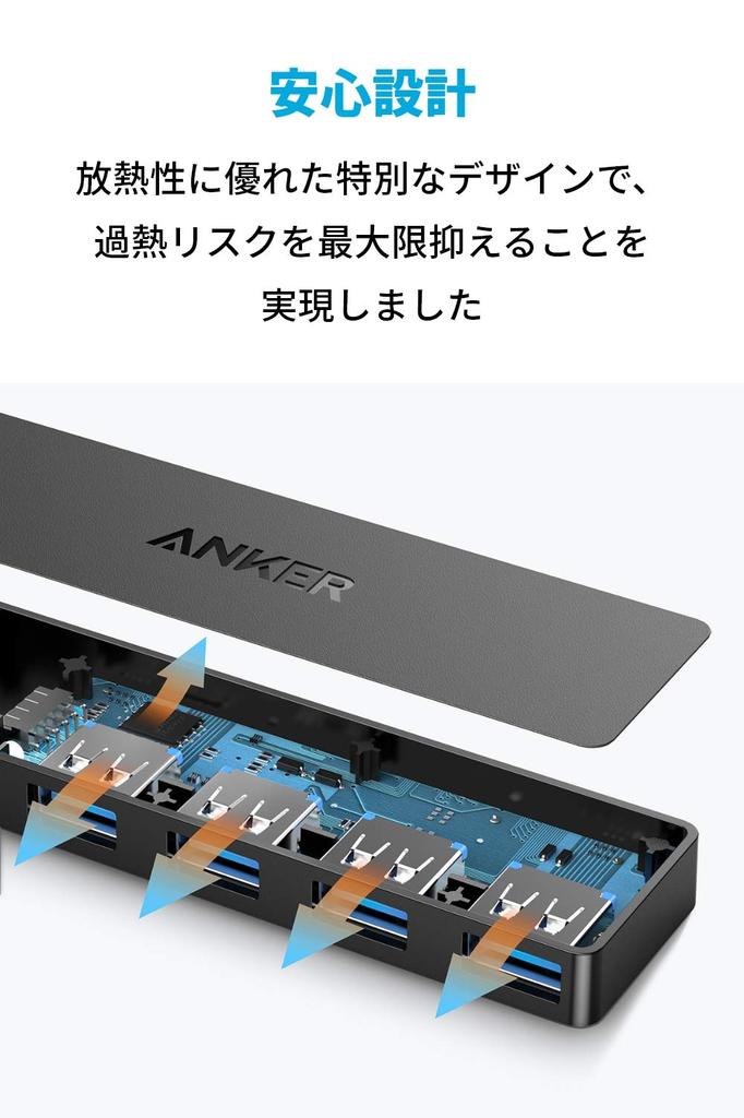 Anker USB Ultra Slim USB Hub with 60cm Cable 3.0 4-Port