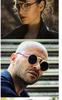 Steampunk Sunglasses Round Glasses Classic Fashion Stylish Full Rim Type Flip-up (Gold Green)