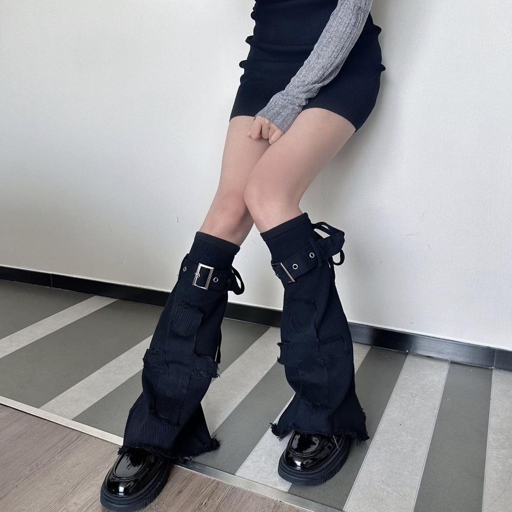 Y2k Cross Leg Warmers JK Trumpet Leg Covers Fashion Pile Up Socks  Women